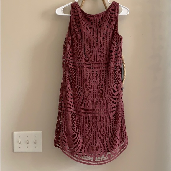 Maroon Crotchet Dress from Urban Outfitters ✨ - Picture 2 of 3